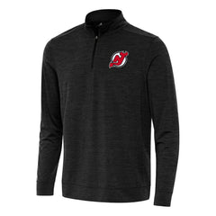 NHL Heather Black New Jersey Devils Antigua Bright Quarter-Zip Top