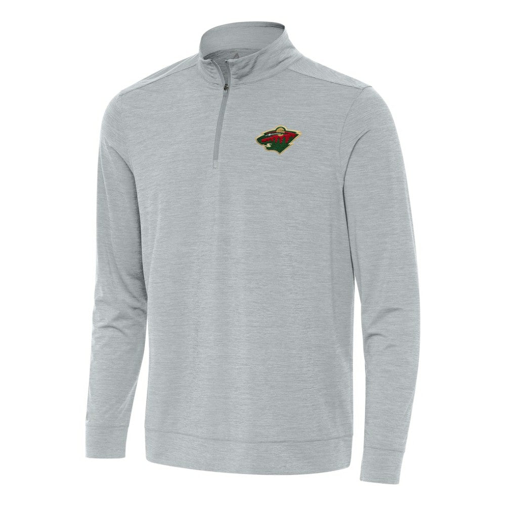 NHL Heather Gray Minnesota Wild Antigua Bright Quarter-Zip Top