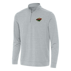 NHL Heather Gray Minnesota Wild Antigua Bright Quarter-Zip Top