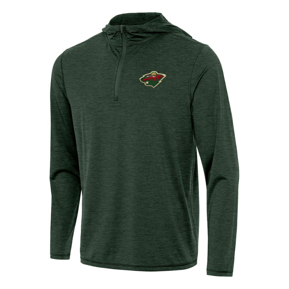 NHL Hunter Green Minnesota Wild Antigua Tidy Quarter-Zip Hoodie