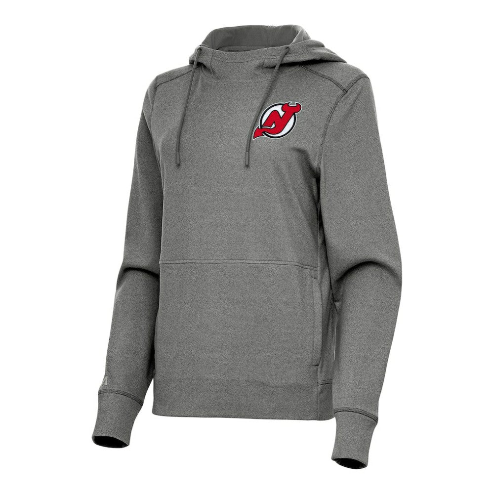 NHL Heather Black New Jersey Devils Antigua Women's Justice Pullover Hoodie