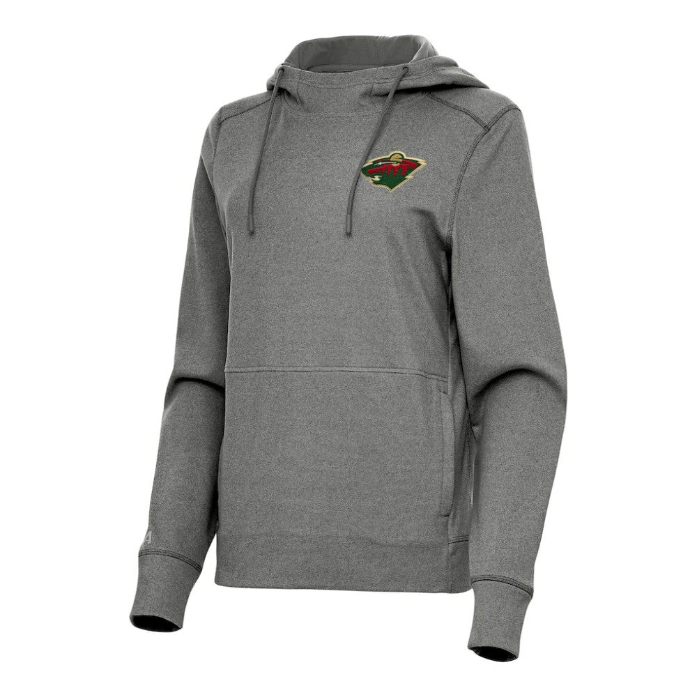 NHL Heather Black Minnesota Wild Antigua Women's Justice Pullover Hoodie