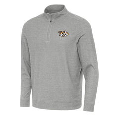 NHL Heather Gray Nashville Predators Antigua Subtle Quarter-Zip Sweatshirt