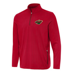 NHL Red Minnesota Wild Antigua Perilous Quarter-Zip Sweatshirt