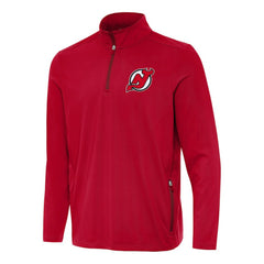 NHL Red New Jersey Devils Antigua Perilous Quarter-Zip Sweatshirt
