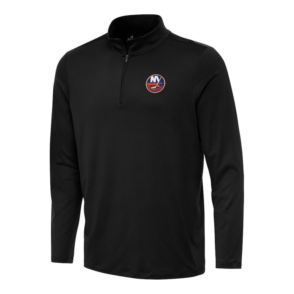 NHL Black New York Islanders Antigua Reprocess Quarter-Zip Top