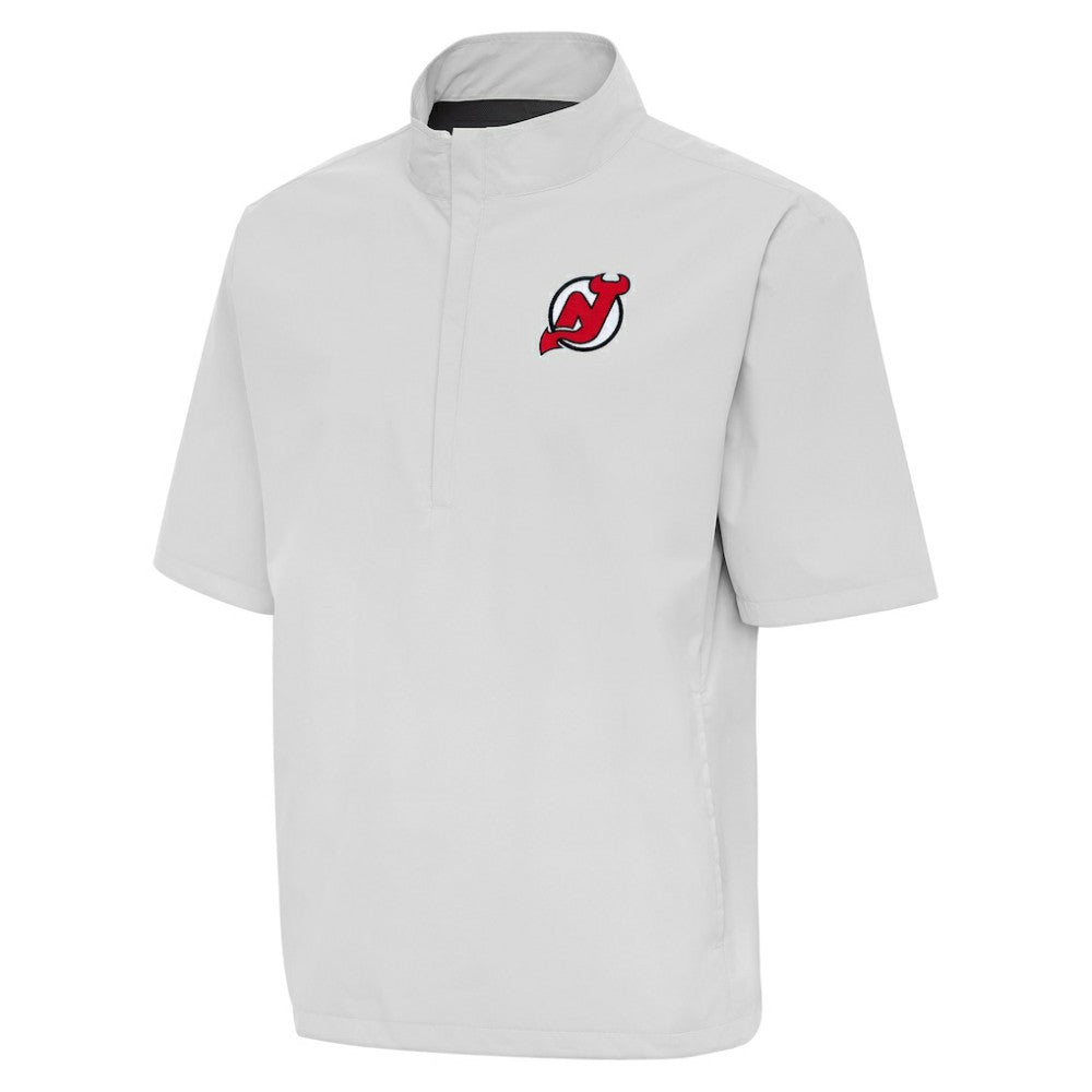NHL Heather Gray New Jersey Devils Antigua Brisk Quarter-Zip Windbreaker
