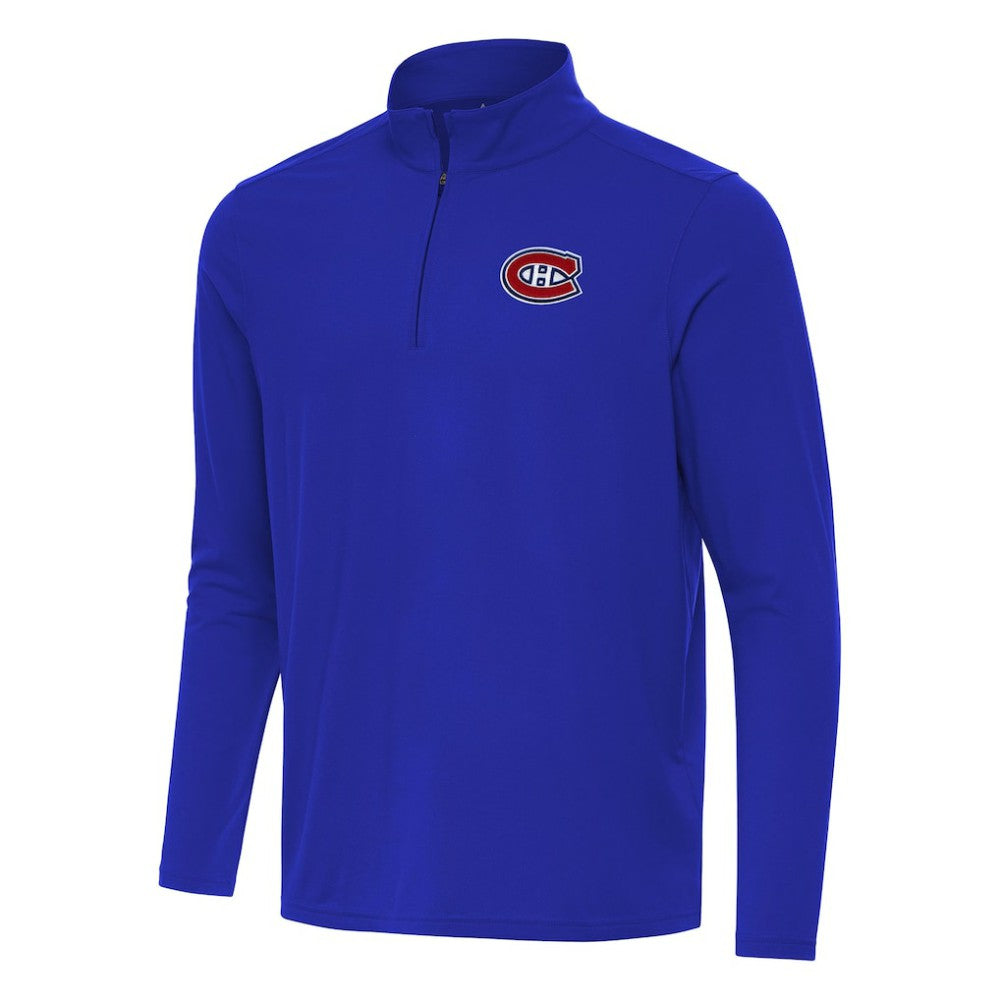NHL Royal Montreal Canadiens Antigua Intent Quarter-Zip Top