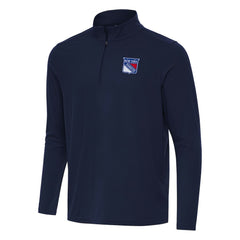 NHL Navy New York Rangers Antigua Intent Quarter-Zip Top
