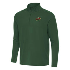 NHL Hunter Green Minnesota Wild Antigua Intent Quarter-Zip Top