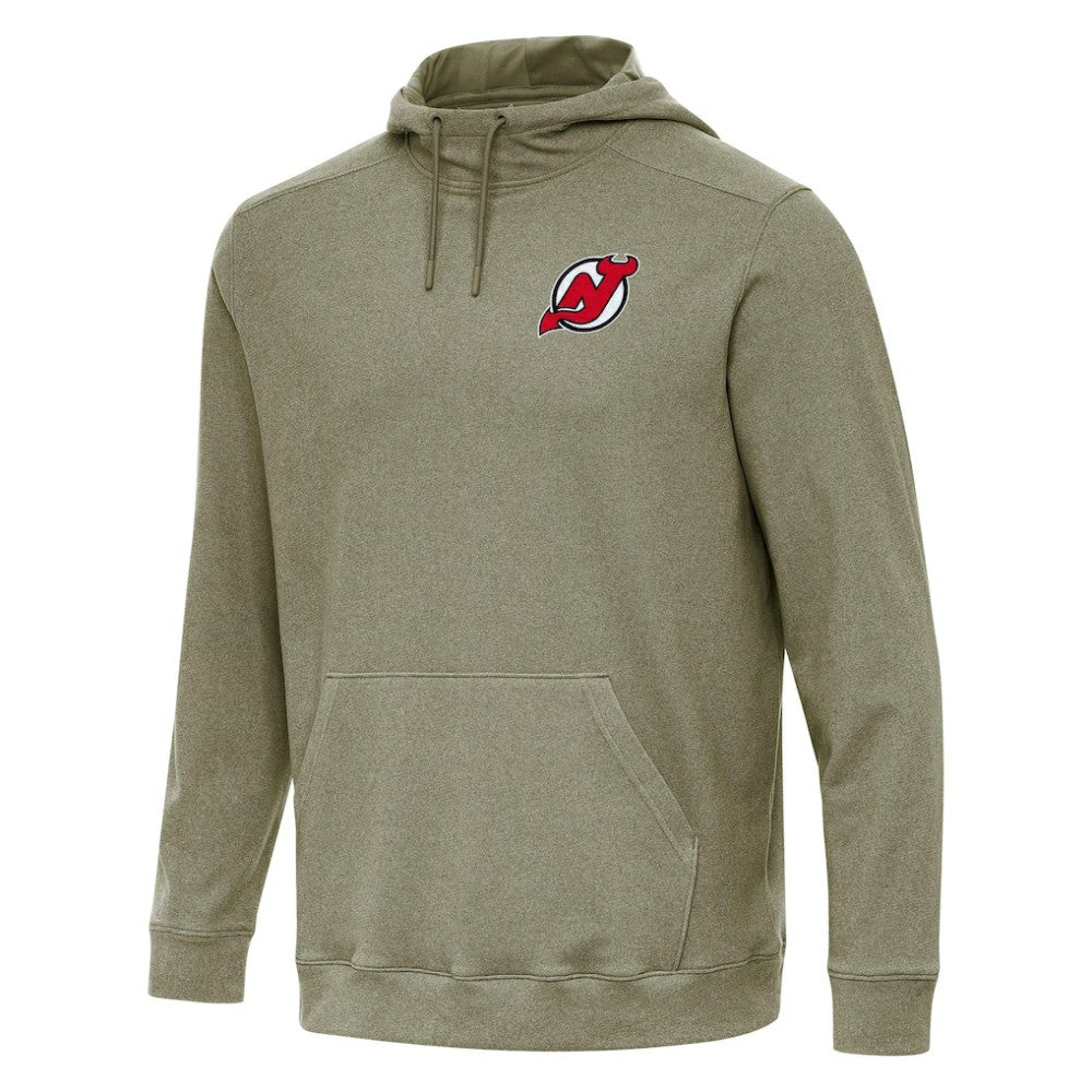 NHL Olive New Jersey Devils Antigua Cloud Pullover Hoodie