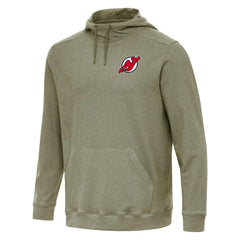 NHL Olive New Jersey Devils Antigua Cloud Pullover Hoodie