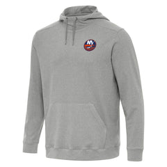 NHL Heather Gray New York Islanders Antigua Cloud Pullover Hoodie
