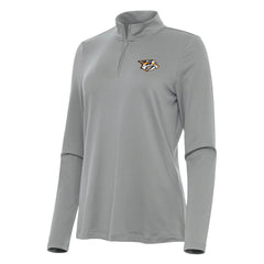 NHL Gray Nashville Predators Antigua Women's Reprocess Quarter-Zip Top