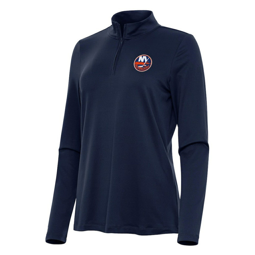 NHL Navy New York Islanders Antigua Women's Reprocess Quarter-Zip Top