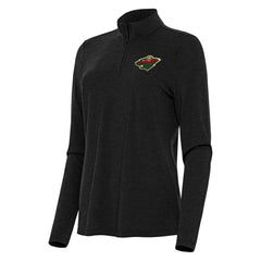 NHL Heather Black Minnesota Wild Antigua Women's Bright Quarter-Zip Top