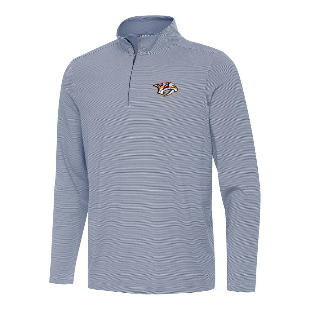 NHL Navy Nashville Predators Antigua Twine Quarter-Zip Top