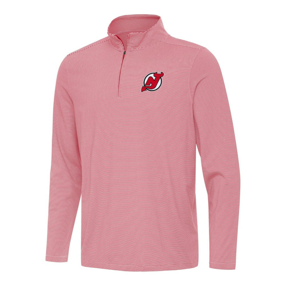 NHL Red New Jersey Devils Antigua Twine Quarter-Zip Top