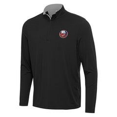NHL Black/Gray New York Islanders Antigua Content Quarter-Zip Pullover Top