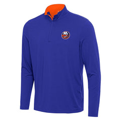 NHL Royal/Orange New York Islanders Antigua Content Quarter-Zip Pullover Top