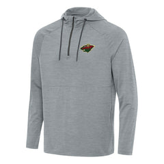 NHL Heather Gray Minnesota Wild Antigua Spikes Quarter-Zip Hoodie