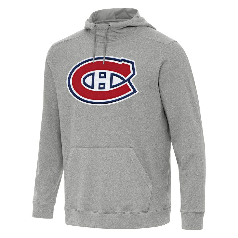 NHL Heather Gray Montreal Canadiens Antigua Cloud Pullover Hoodie