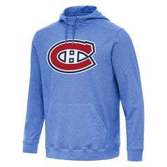NHL Heather Royal Montreal Canadiens Antigua Cloud Pullover Hoodie