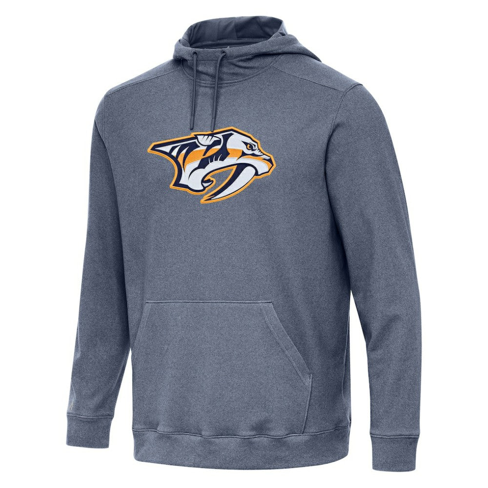 NHL Heather Navy Nashville Predators Antigua Cloud Pullover Hoodie