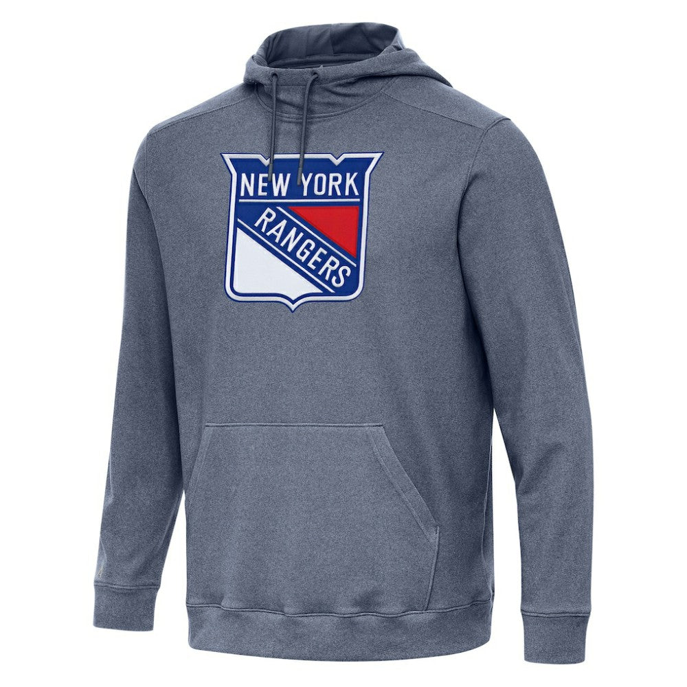 NHL Heather Navy New York Rangers Antigua Cloud Pullover Hoodie