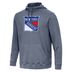 NHL Heather Navy New York Rangers Antigua Cloud Pullover Hoodie