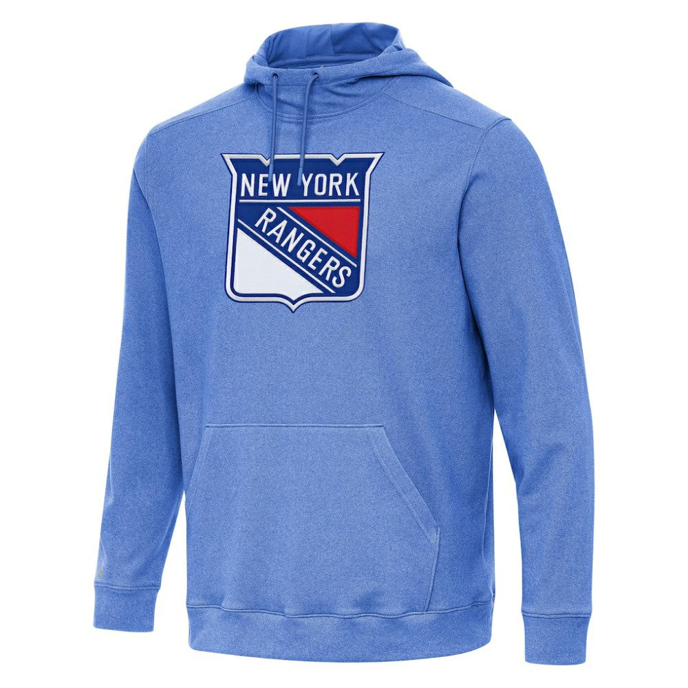 NHL Heather Royal New York Rangers Antigua Cloud Pullover Hoodie