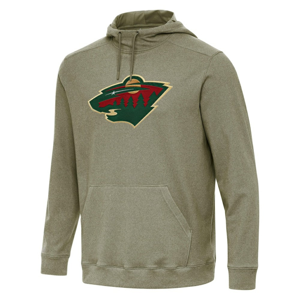 NHL Olive Minnesota Wild Antigua Cloud Pullover Hoodie