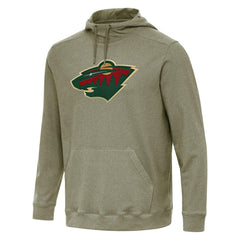 NHL Olive Minnesota Wild Antigua Cloud Pullover Hoodie