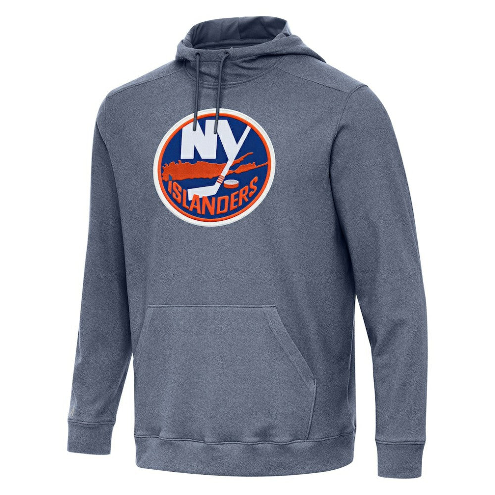 NHL Heather Navy New York Islanders Antigua Cloud Pullover Hoodie