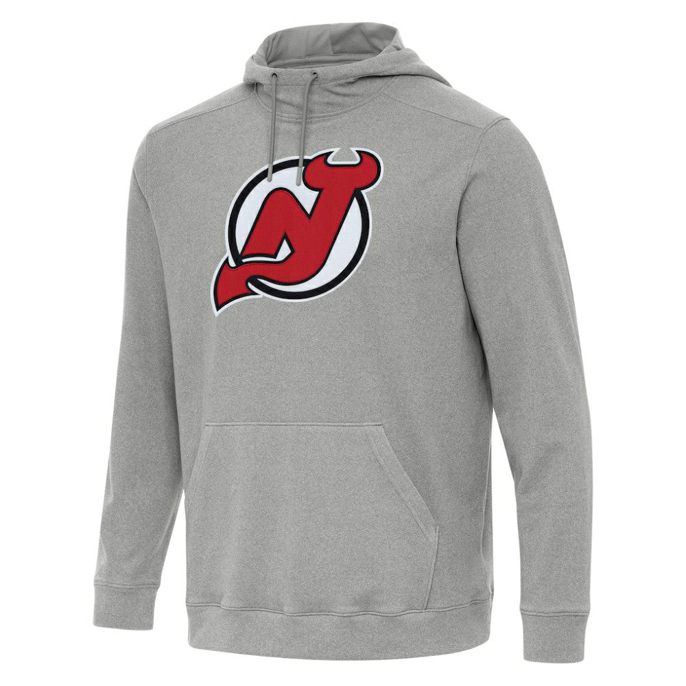 NHL Heather Gray New Jersey Devils Antigua Cloud Pullover Hoodie
