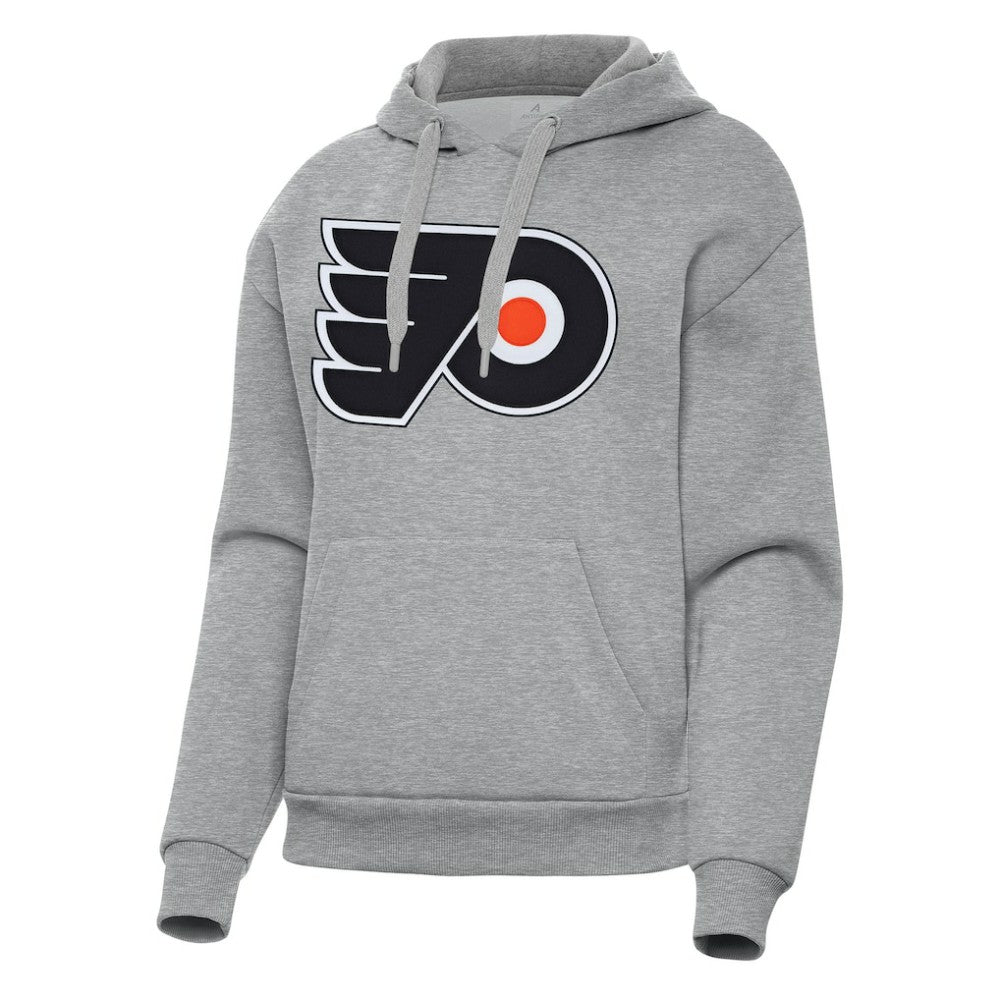 NHL Heather Gray Philadelphia Flyers Antigua Women's Victory Pullover Hoodie