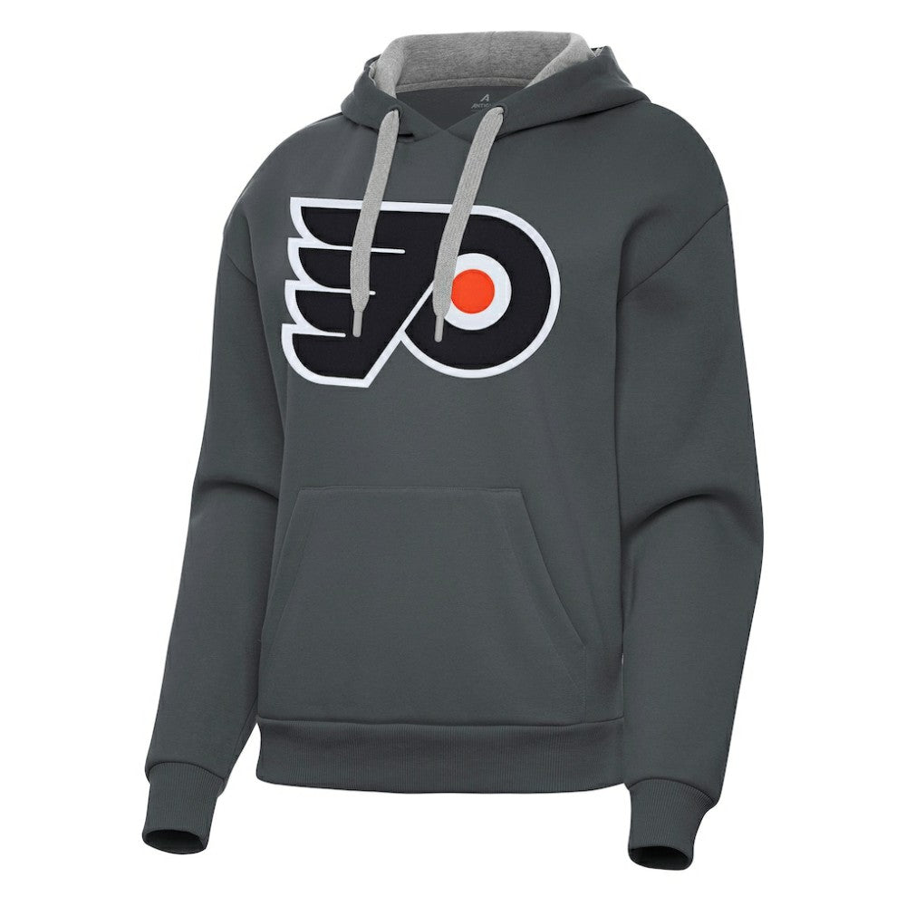 NHL Charcoal Philadelphia Flyers Antigua Women's Victory Pullover Hoodie