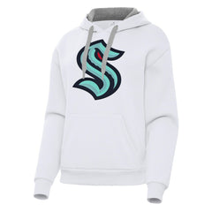 NHL White Seattle Kraken Antigua Women's Victory Pullover Hoodie