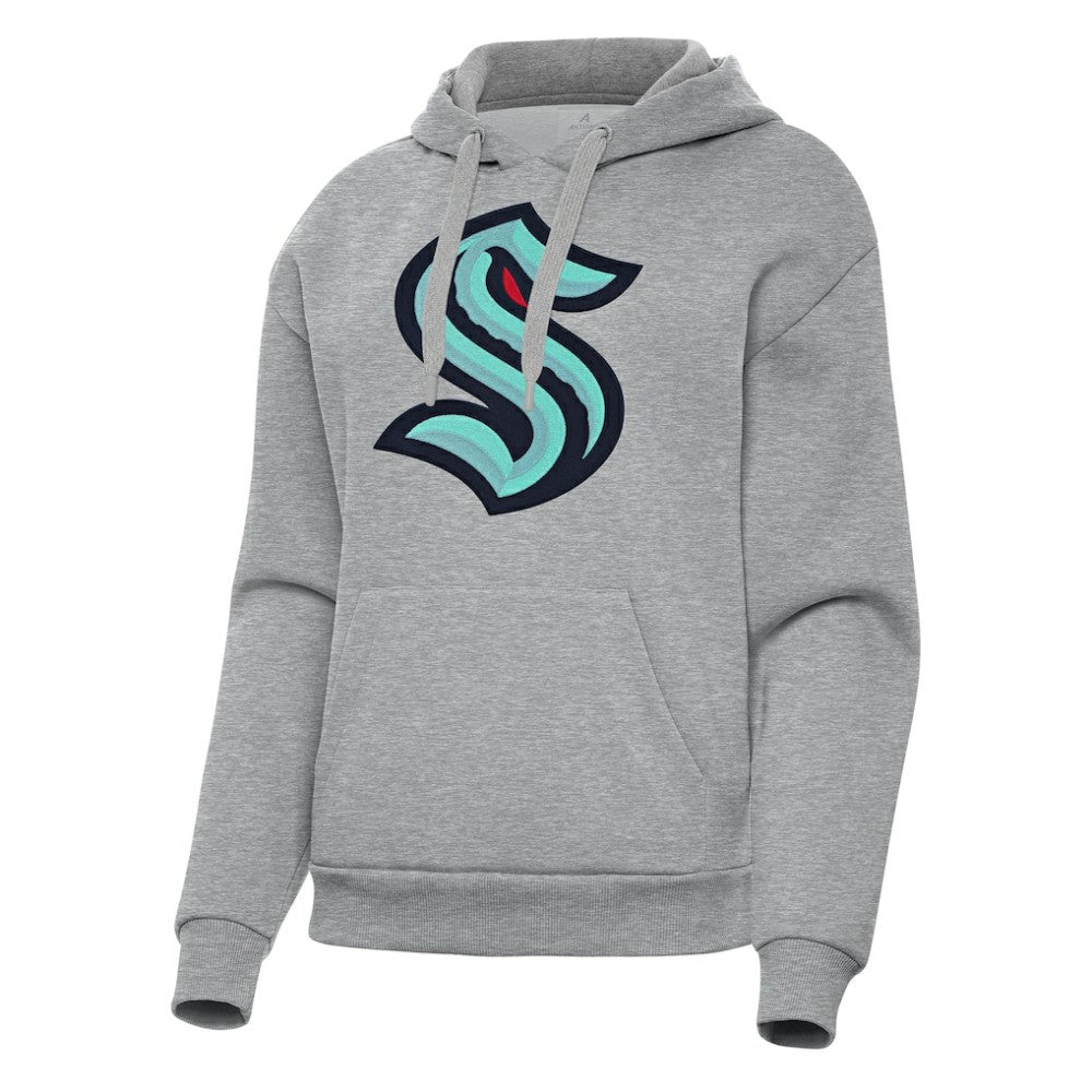 NHL Heather Gray Seattle Kraken Antigua Women's Victory Pullover Hoodie