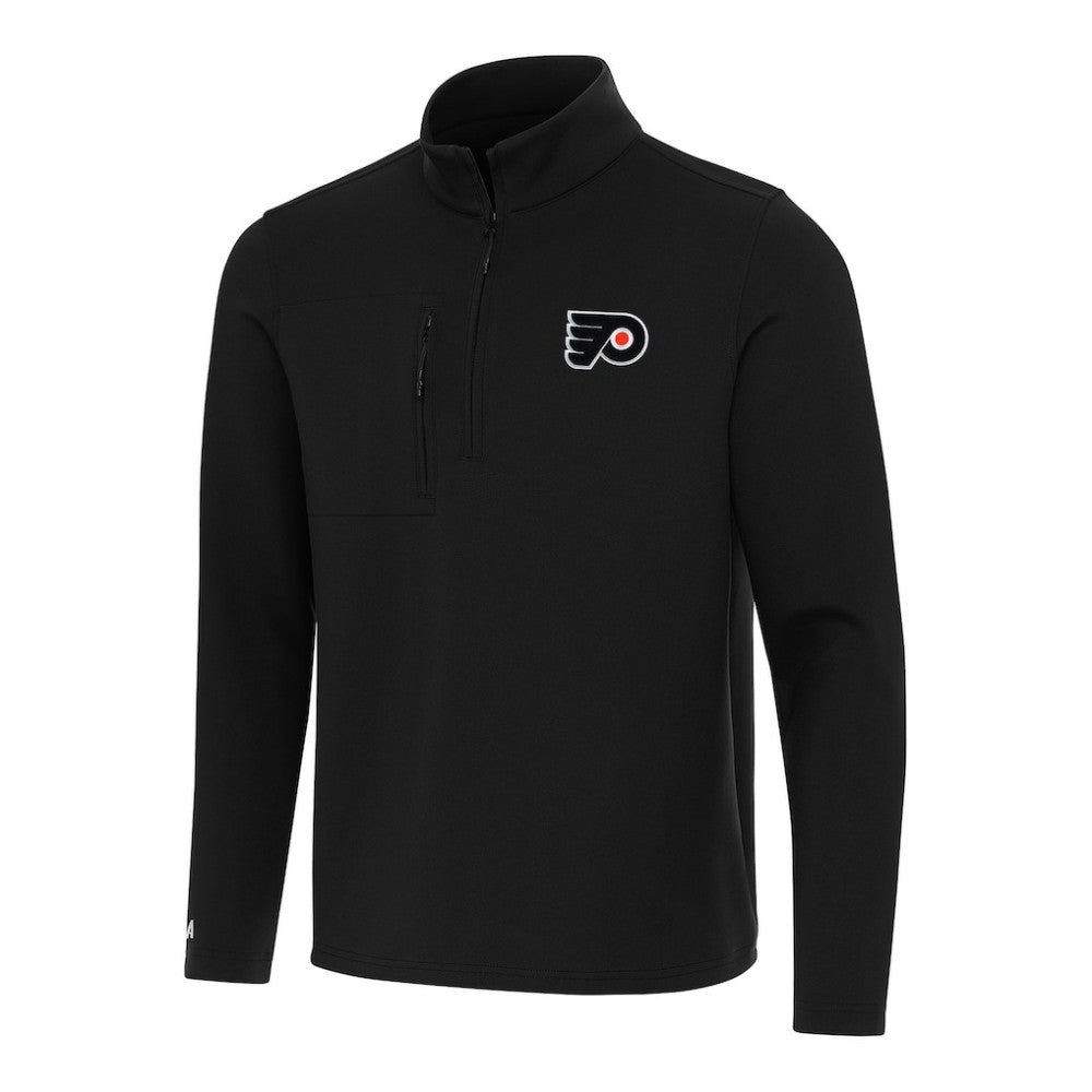 NHL Black Philadelphia Flyers Antigua Insider Quarter-Zip Top