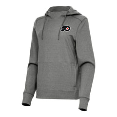NHL Heather Black Philadelphia Flyers Antigua Women's Justice Pullover Hoodie