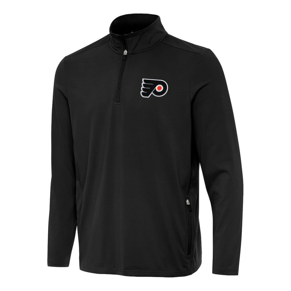 NHL Black Philadelphia Flyers Antigua Perilous Quarter-Zip Sweatshirt