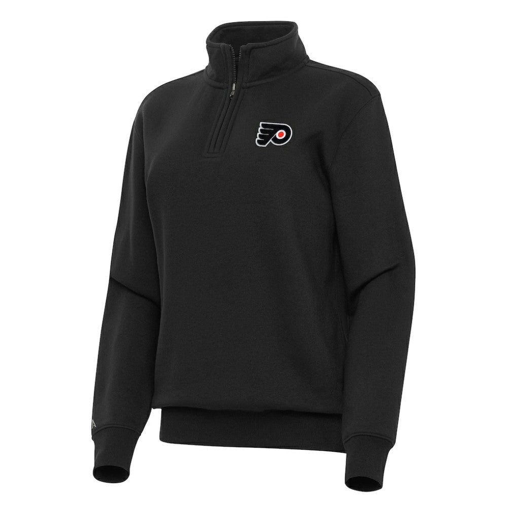 NHL Black Philadelphia Flyers Antigua Women's Victory Quarter-Zip Sweatshirt