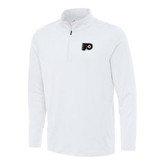 NHL White Philadelphia Flyers Antigua Reprocess Quarter-Zip Top