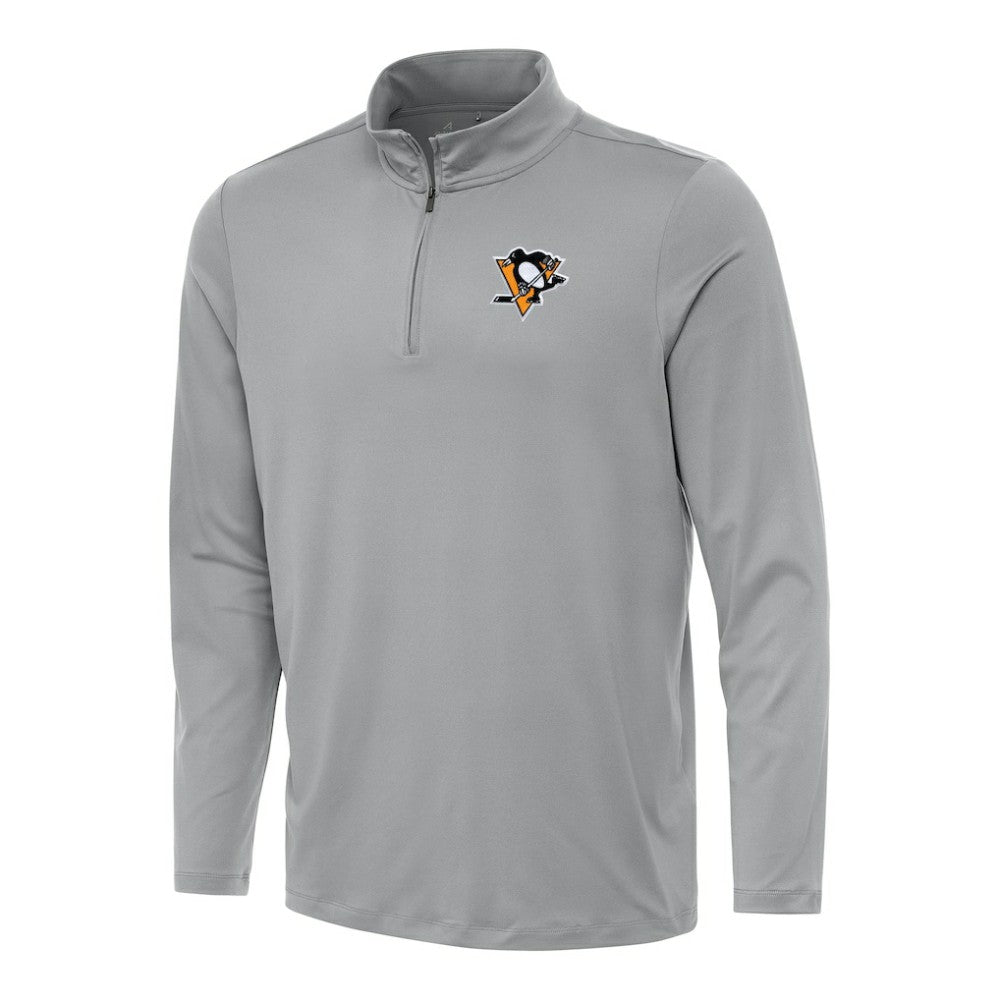 NHL Gray Pittsburgh Penguins Antigua Reprocess Quarter-Zip Top
