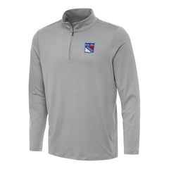 NHL Gray New York Rangers Antigua Reprocess Quarter-Zip Top