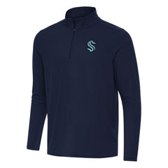 NHL Navy Seattle Kraken Antigua Intent Quarter-Zip Top