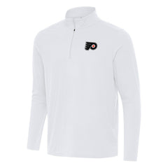 NHL White Philadelphia Flyers Antigua Intent Quarter-Zip Top