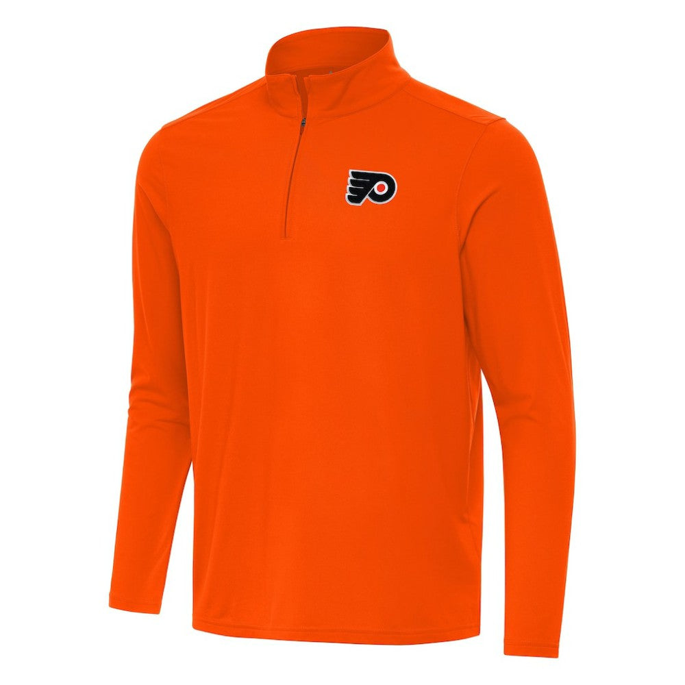 NHL Orange Philadelphia Flyers Antigua Intent Quarter-Zip Top