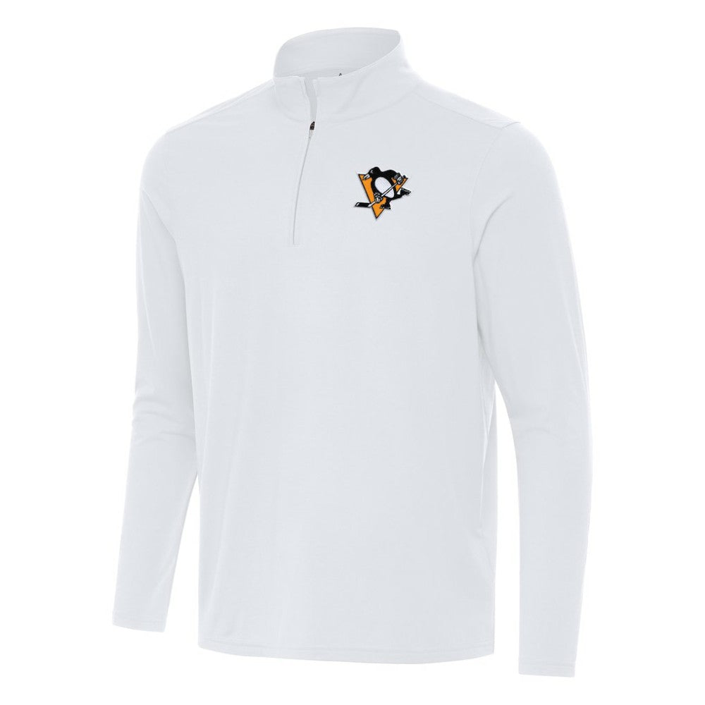 NHL White Pittsburgh Penguins Antigua Intent Quarter-Zip Top